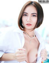 Hot Asian Model Ellie In White 03